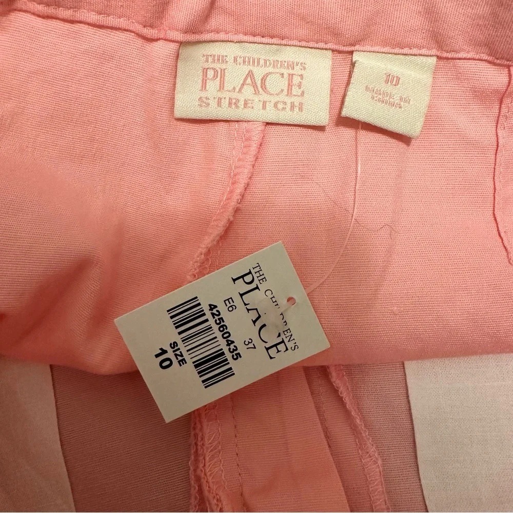 Vintage NWT The Children's Place Pink Banded Bow Pants Grosgrain Ribbon size 10